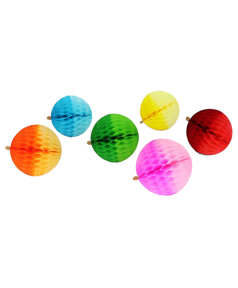 Honeycomb Ball Ombre Pack of 6